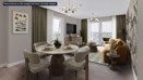 Open-plan living and dining area at Brickmark Place, Bracknell