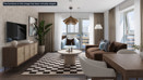 Contemporary living room with neutral décor at Brickmark Place, Bracknell
