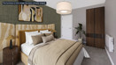 Stylish double bedroom with fitted wardrobes at Brickmark Place, Bracknell