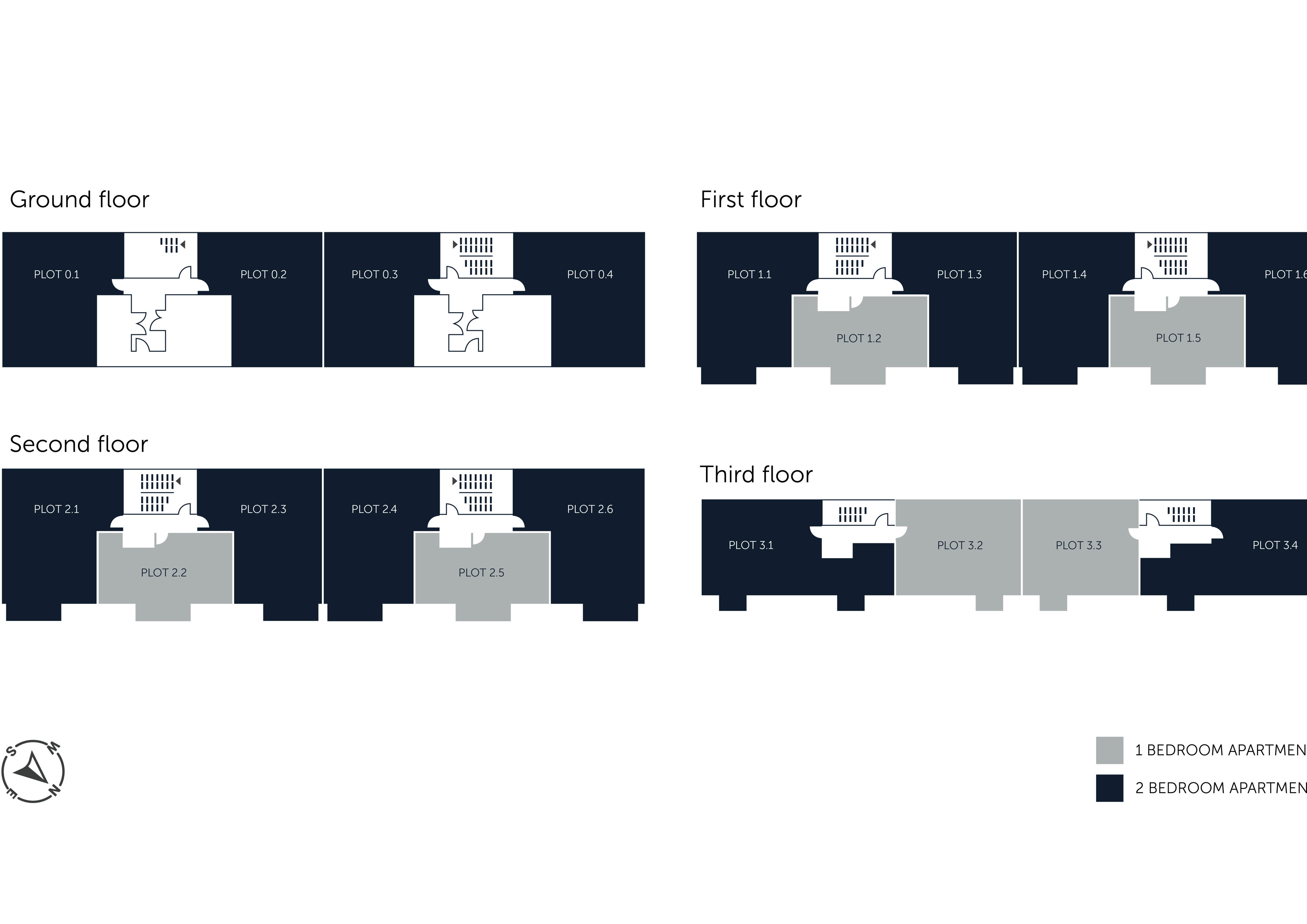 Development map showing plot locations