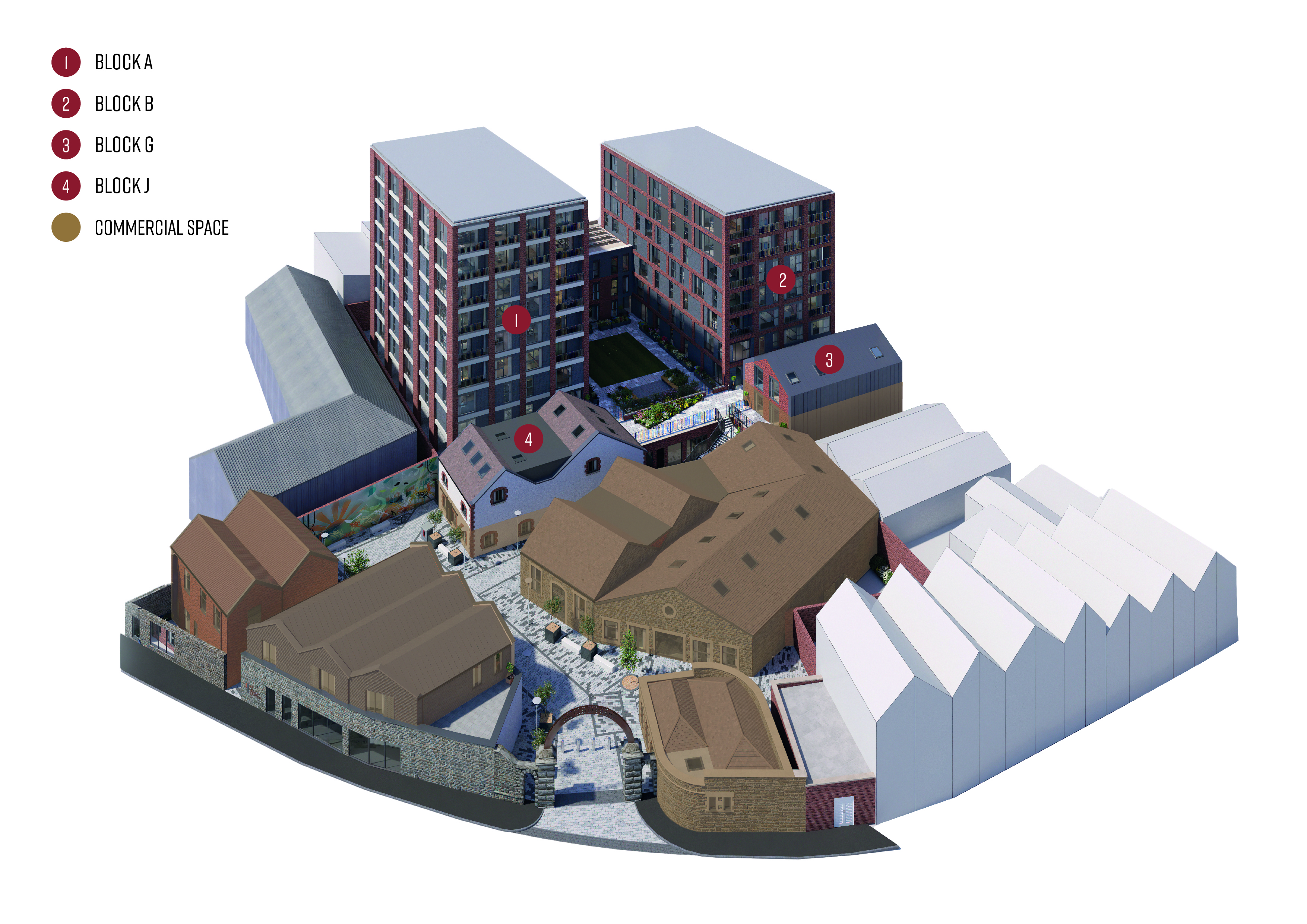 Development map showing plot locations