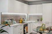 Modern fitted kitchen in the Horlicks Quarter show home in Slough