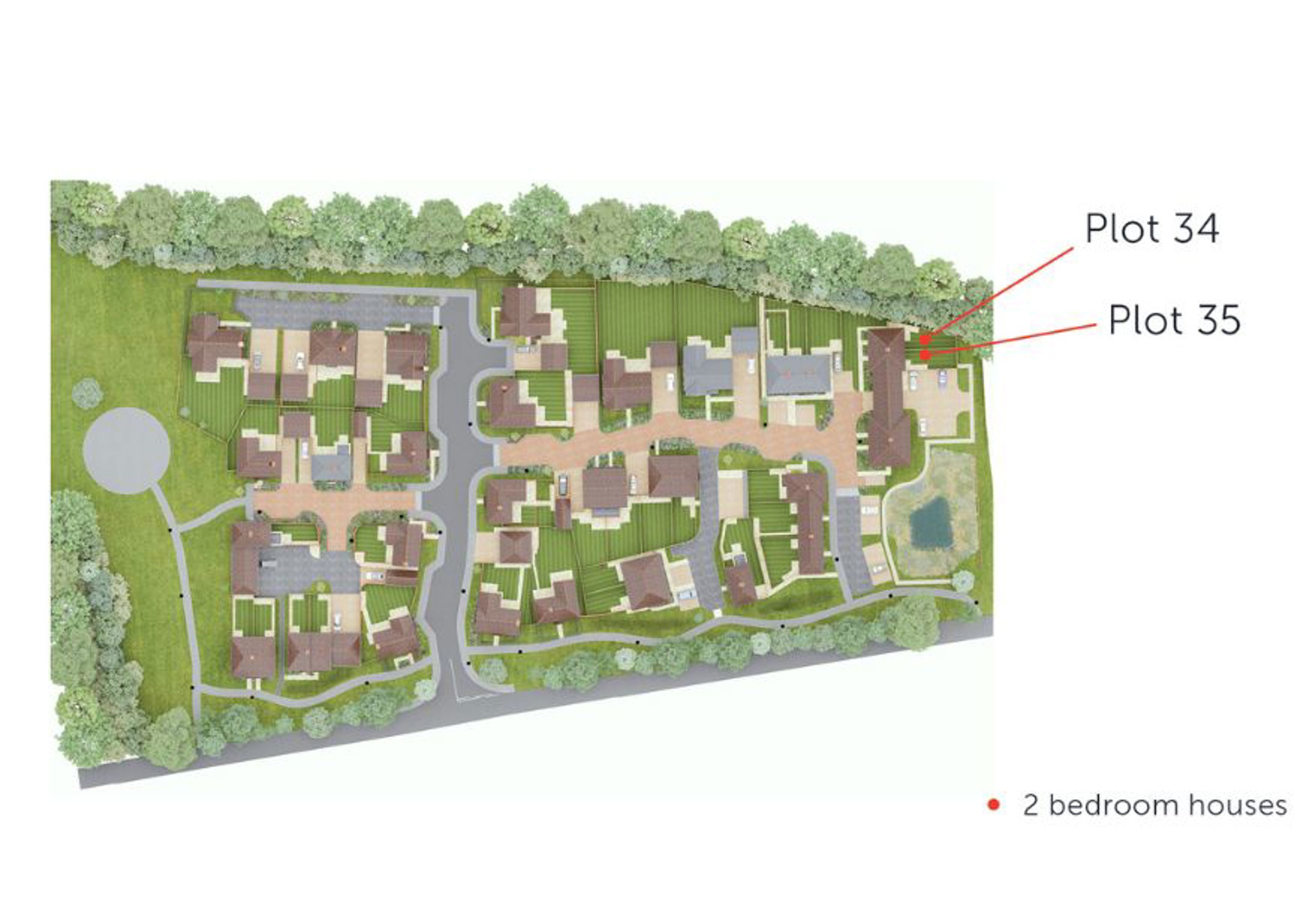 Development map showing plot locations