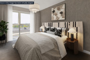 Modern bedroom interior at Brickmark Place, Bracknell