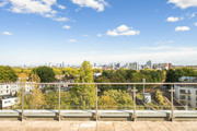Views over London's skyline from a communal terrace.