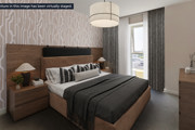 Contemporary double bedroom at Brickmark Place, Bracknell