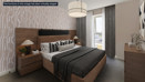 Contemporary double bedroom at Brickmark Place, Bracknell