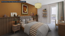 Contemporary children's bedroom with fitted wardrobes at Brickmark Place, Bracknell