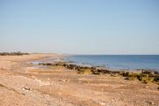 Coastal landscape with beach and sea views