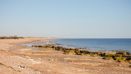 Coastal landscape with beach and sea views